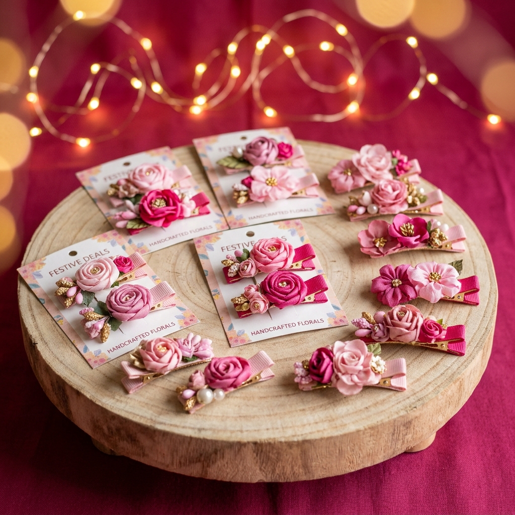 Floral Buckle & Clips